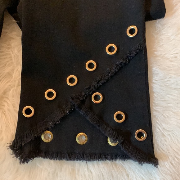 New Raffaello Rossi Women sinty cropped flare high-rise black jeans size M-L - Picture 7 of 8